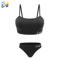 

2020 New Design Free Sample Seamless Camisole Yoga Bra and G-string Thong Sets for Ladies