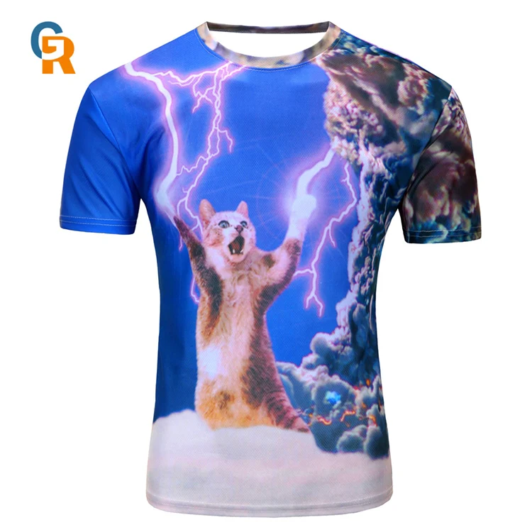 

Manufacture short sleeve men's design polyester t 3d embossed print T-shirt