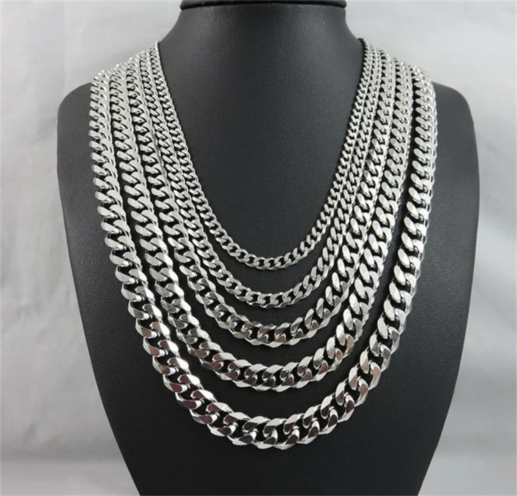 

GZYS JEWELRY Wholesale Hip Hop Jewelry Precision Polishing Stainless Steel Necklace Miami Cuban Link Chain