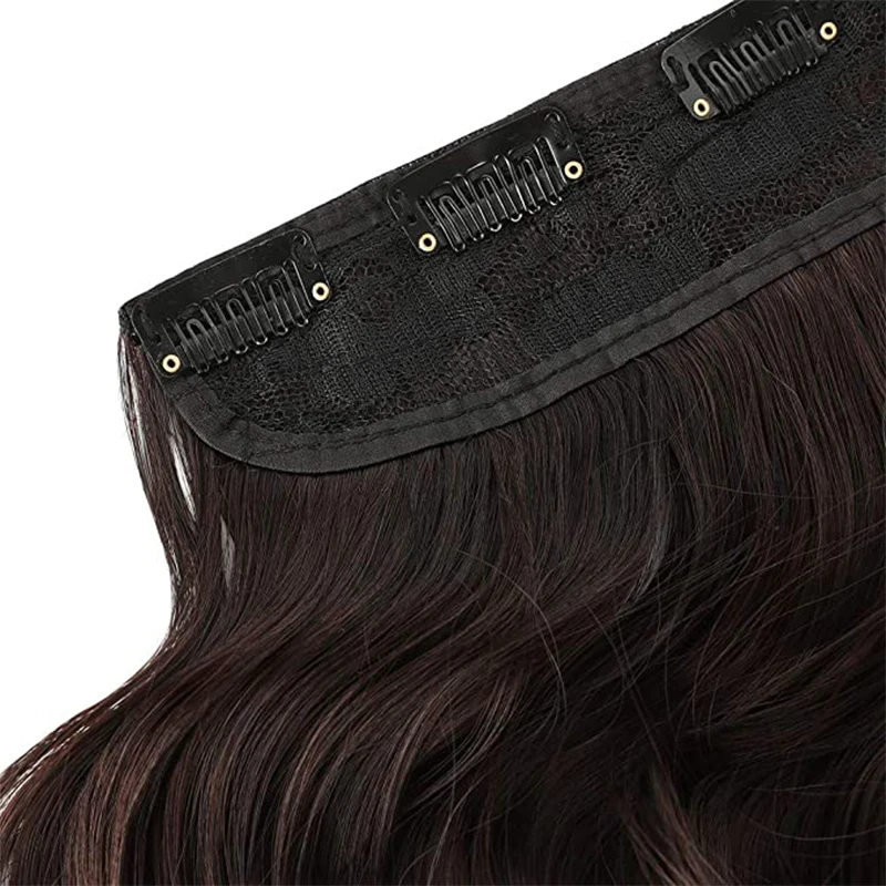 

Cheap heat resistant fiber virgin hair piece synthetic one piece clip in hair extensions