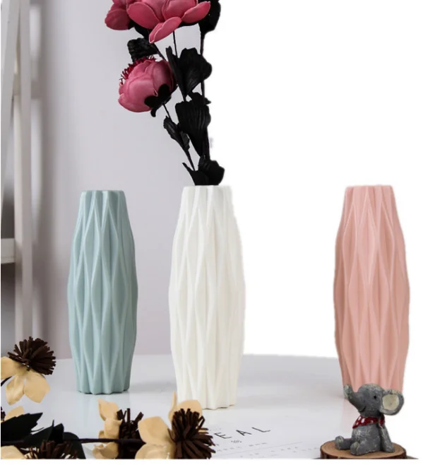 
Artificial Promotional Fashion Design wedding Christmas decorative Plastic Flower Vase 