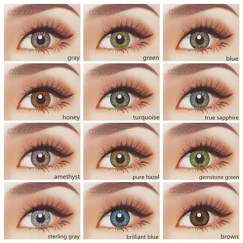 

BeautyTone Blends 1 year contact lens fresh new look 12 colors wholesale 3 tone color contact lenses