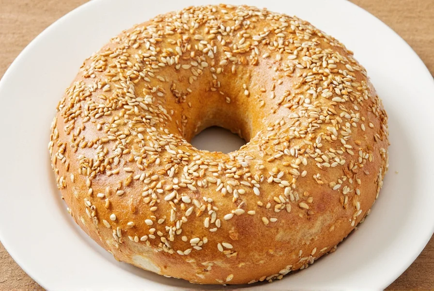 Oat topped bagel