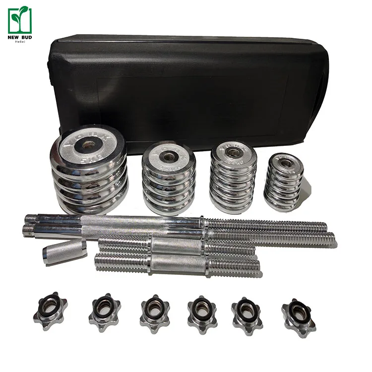 

OEM Plating Adjustable Electroplate Suits Weight Lifting Gym Chrome Electroplating Dumbbells Sets