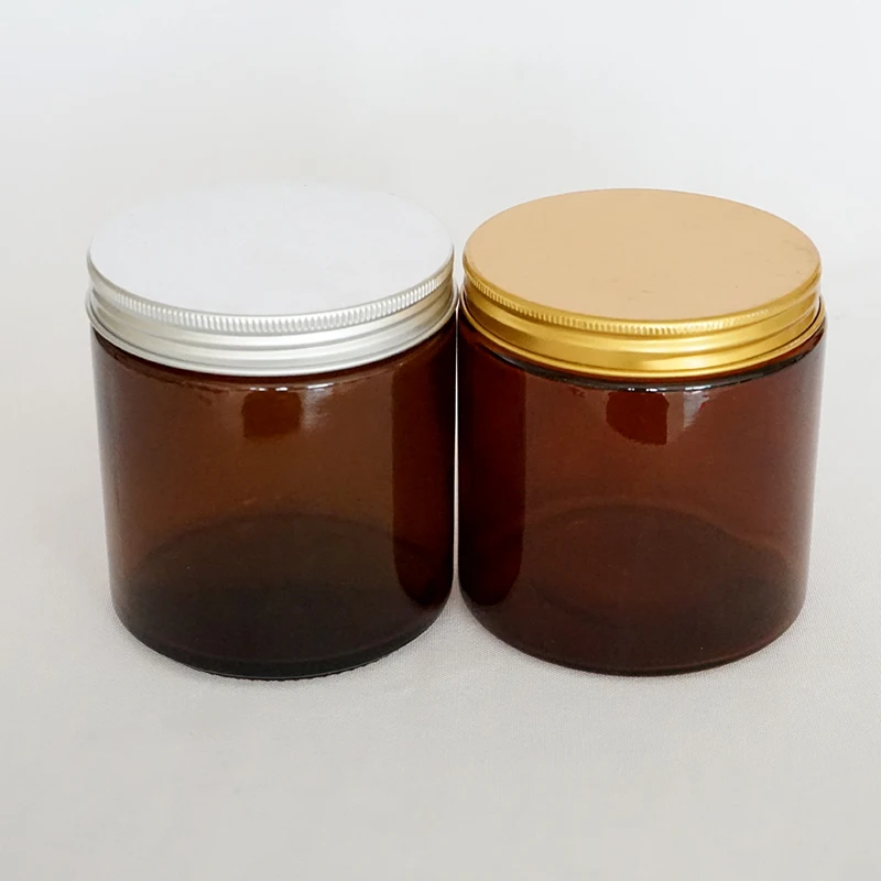 Airtight 16oz 8oz Amber Glass Jar With Metal Lid Buy Jar Amber Glass,Amber Glass Jar With Lid