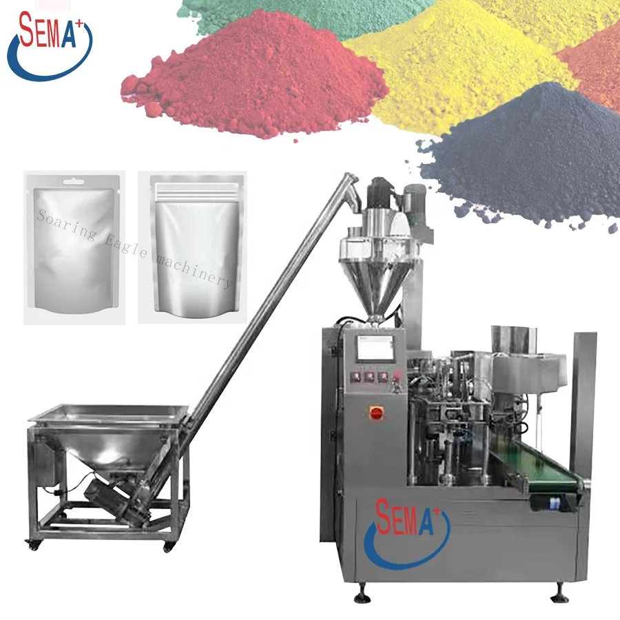 

Potato chips washing powder for spices salt sugar bags flour seed sachet spice packaging automatic powder packing machine