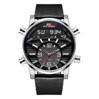 

KAT-Wach 1819 Men Digital Wrist Watch High Quality Leather Waterproof Health Band Watch