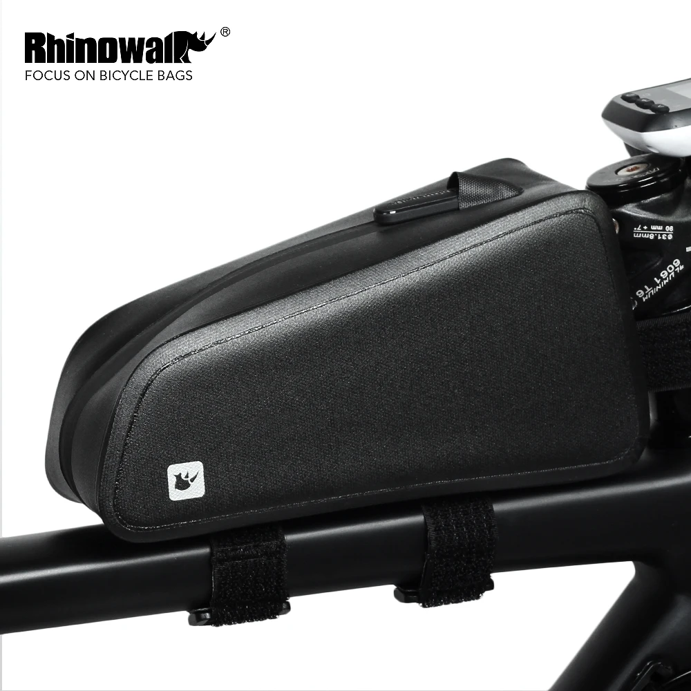 

RHINOWALK MTB Road Bicycle Bags Bike Front Top Tube Bag Waterproof Bike Frame Pack, Black