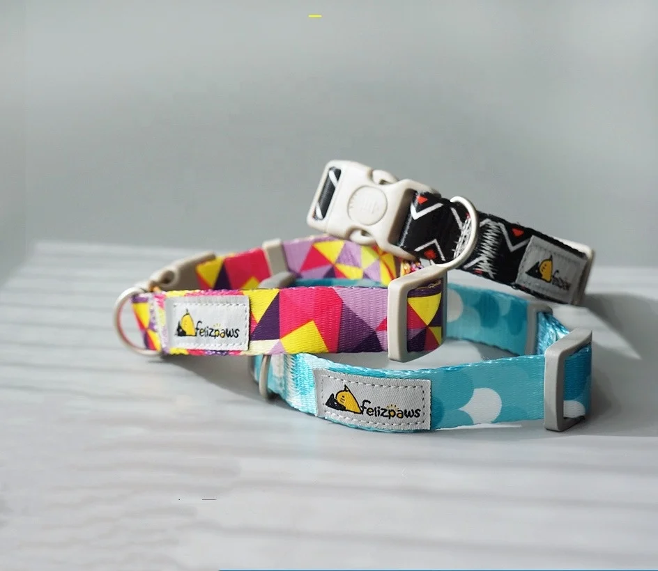 

Pet Supplies Collar Dog Collar No-pull New Printing Design Pattern Adjustable Pet Collar Making Supplies Dog Accessories, Customised