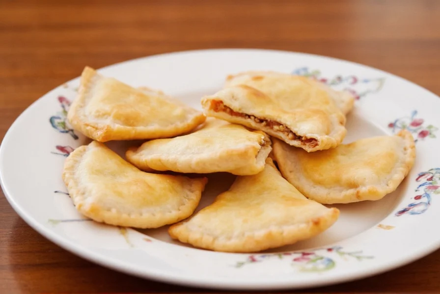 Friends sharing empanadillas with smiles