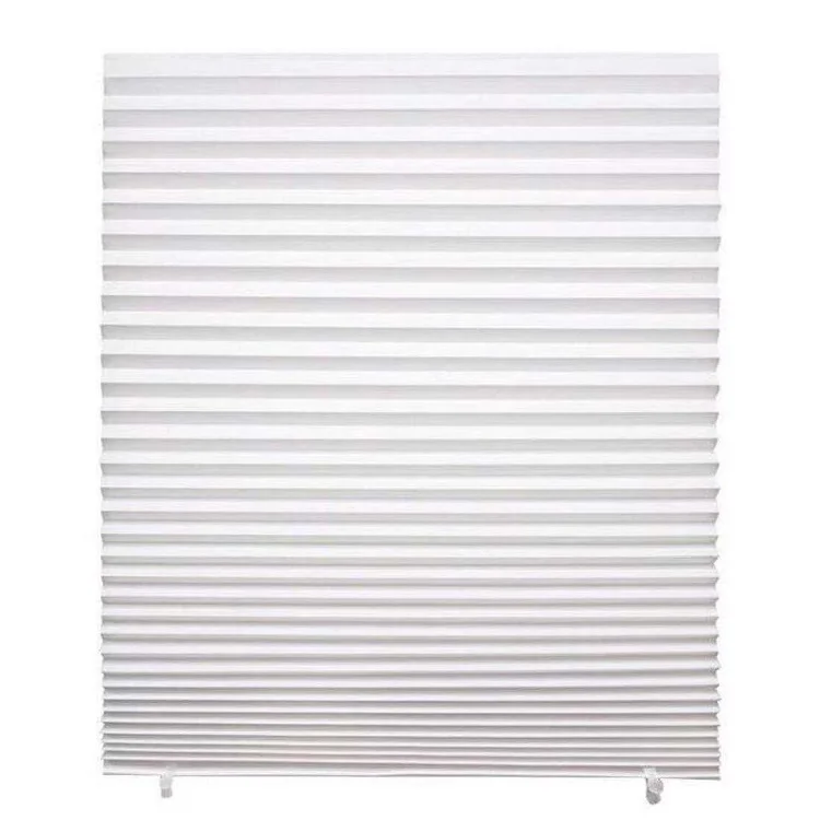 

new Temporary Self-adhesive Pleated Paper Blinds Shades Folding Temporary Curtain pleated paper blinds, White black