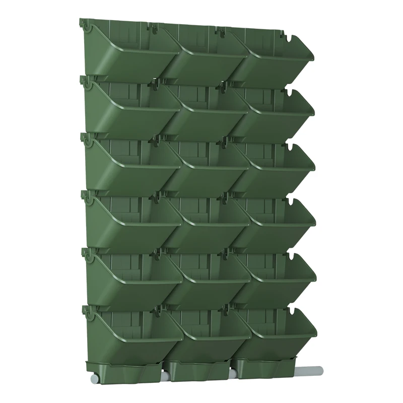 Stackable Pot Vertical Green Wall Drip Irrigation System Hanging Flower Pots Planters Plastic Modern Garden Hanging Wall
