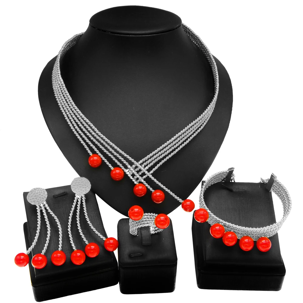 

Yulaili dubai jewelry ladies jewellery pearl and kundan set new Jewellery Design for women