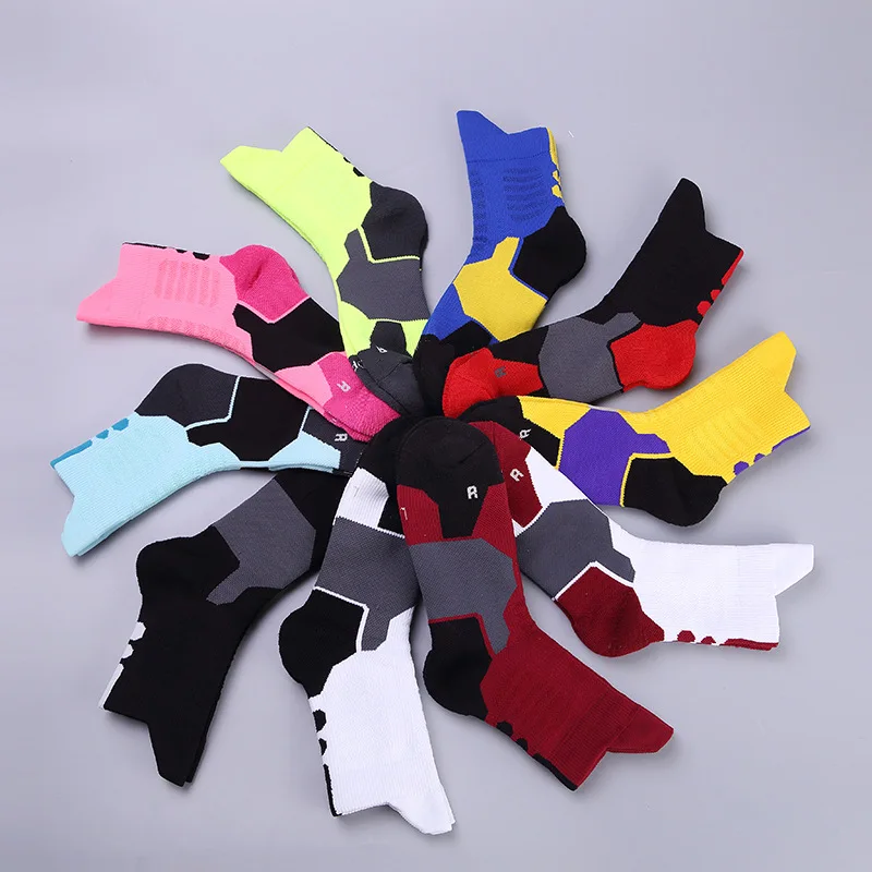 

Men and women sports elite basketball socks breathable terry cushion sprts socks