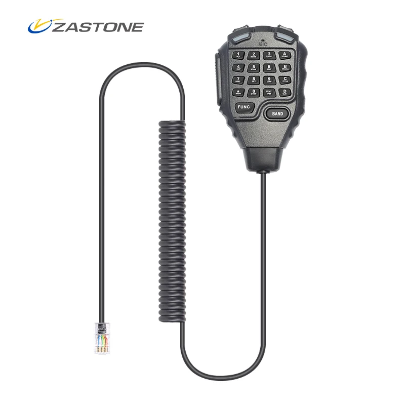 

Professional Zastone 50W D9000 Walkie Talkie Mic Wired Remote Handheld Speaker Mobile Car Radio Microphone, Black