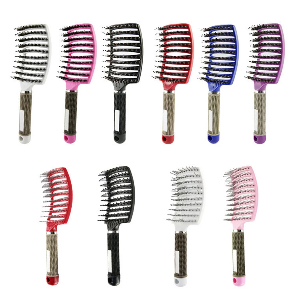 Professional Hair Comb hair Brush Women paddle brush with Bristle&Nylon Salon Styling Hairdressing Tools.jpg