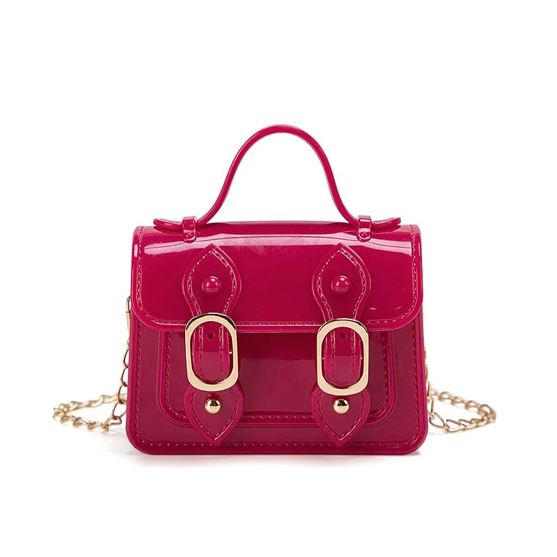 

Women Fashion Cheap Small Cute Candy Color Mini Chain Shoulder Custom Pvc Jelly Bag