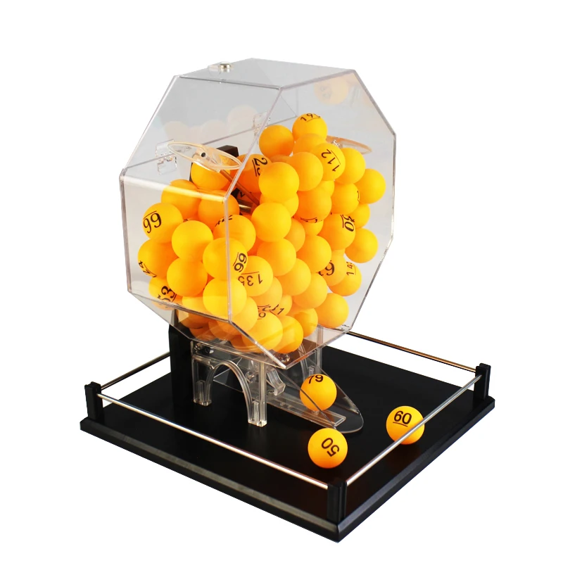 Acrylic Bingo Cage Transparent Manual Ernie Lottery Machine With Color Balls Draw Machine Lucky
