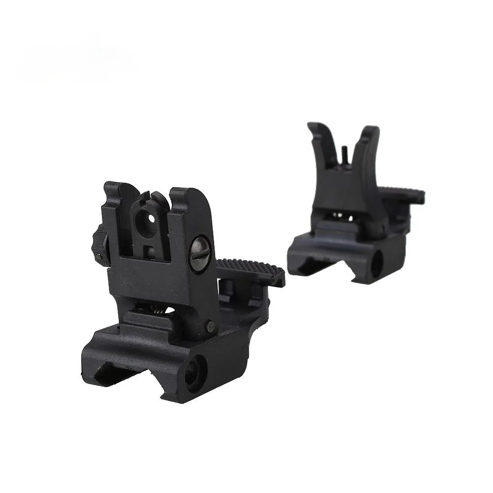 

Fyzlcion Tactical Flip-Up BackUp Front and Rear Sight Set for 20mm Rail Hunting, Black