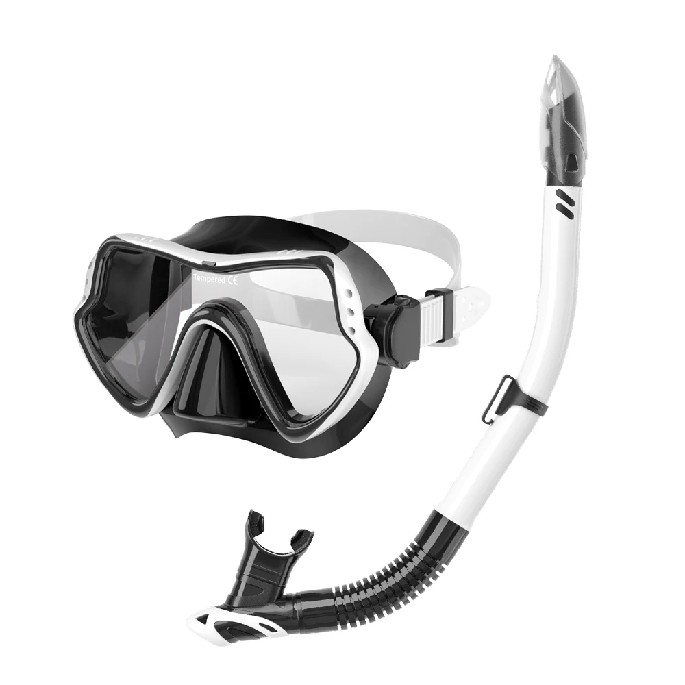 Tempered Glass Diving Snorkel Mask Scuba Diving Equipment Set