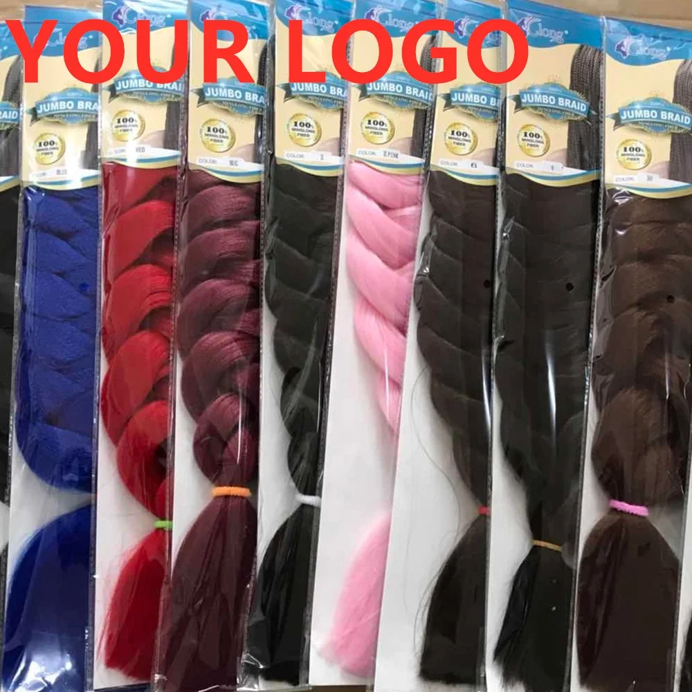 

MYSURE your logo customize meche braids new arrived copper braid crochet hair extension full jumbo High quality and inexpensive, Ombre