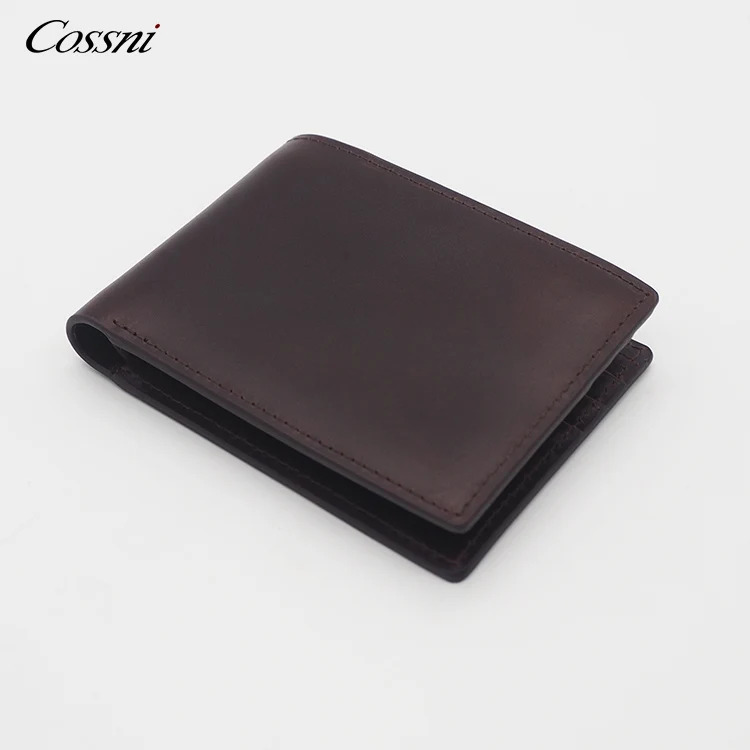 

Hot Sale Custom Rfid Card Holder Halloween Purse Genuine Leather Men Short Hidden Wallet