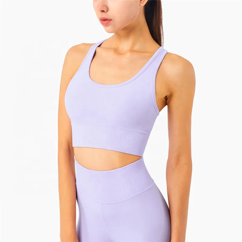 

Custom Women Sports Bras Back Tie Dye Exercise Yoga Bra High Support Push Up Workout Fitness Bras