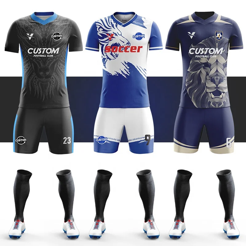 

Personal Design Custom Sublimation Soccer Jerseys Camisetas De Futbol Breathable Football Jerseys Uniforms Soccer Wear With LOGO, Customized color