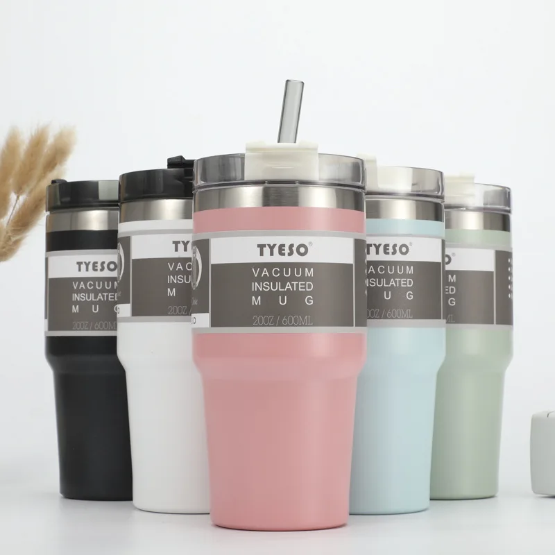 

600ml durable double wall customized logo stainless steel water bottle with lid, Customized color acceptable