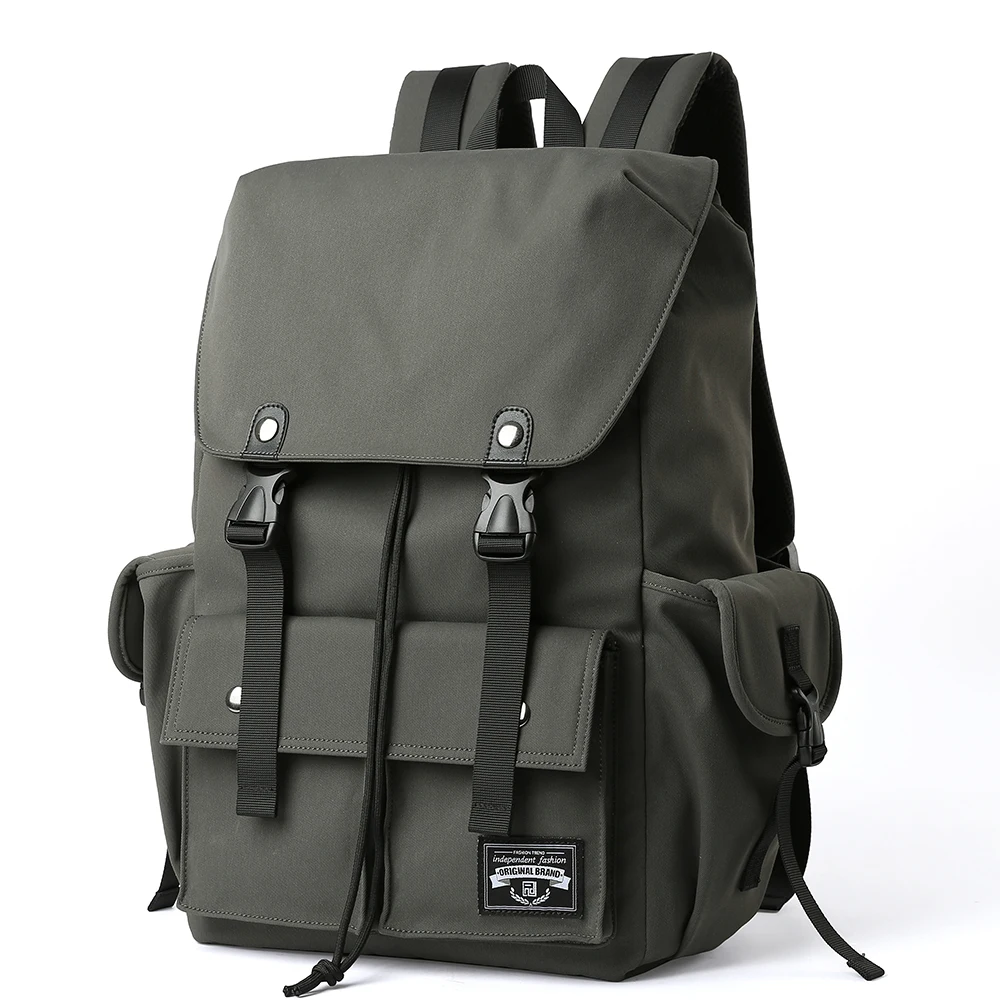 

2021 Factory direct two-color choice school travel business leisure daily waterproof backpack, Dark green