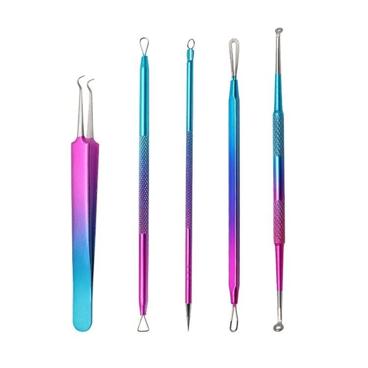 

5 pcs/set acne pimple needle blackhead Clean Care Tools Acne Blackhead Removal Needles Pimple Comedo Extractor, Customized