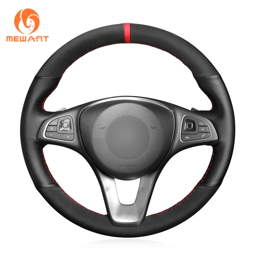 

Hand Stitch Suede Artificial Leather Steering Wheel Cover for Mercedes-Benz A180 A200 B180 B200 C180 C200 C260 CLS300