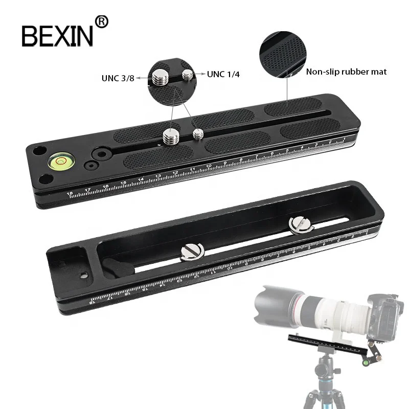 

BEXIN Arca Swiss Professional Camera plate Long Focus Lens Bracket Quick Release Plate Telephoto Lens Board for tripod Head, Black