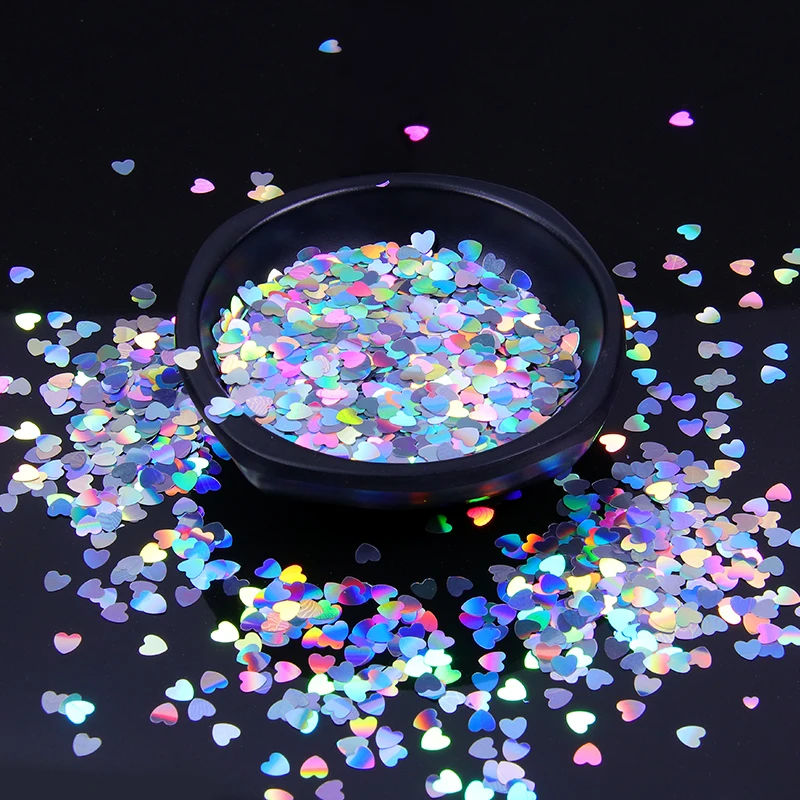 

Free Sample Nail decoration glitter flake Shiny 5mm Nail Art Kitty Apple Dog Shape Glitter sticker Sequins, Holographic