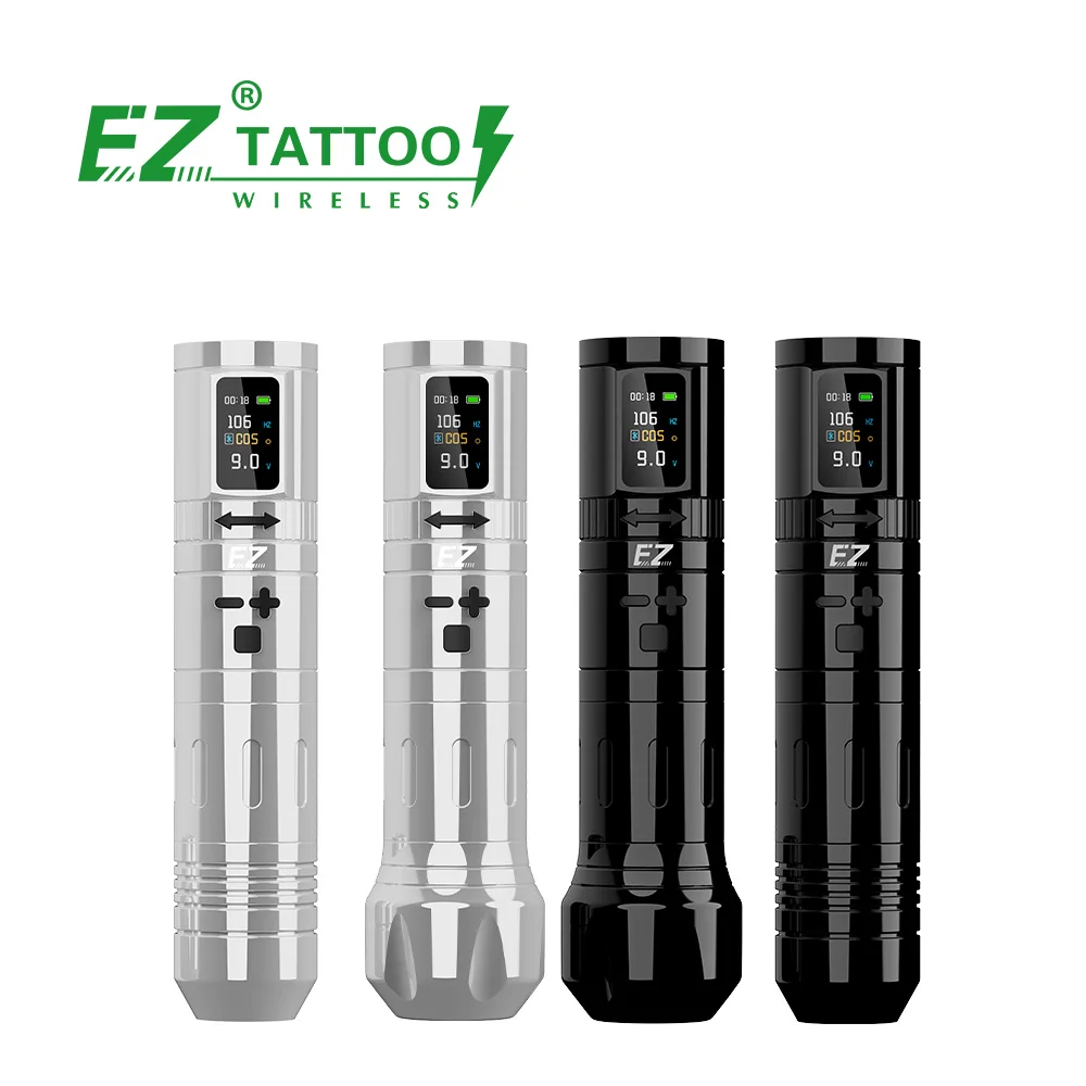 

2023 EZ Tattoo EvoTech Pro Pen Machine 2 Grips Adjustable Frequency Speed Wireless Bluetooth Connection Tattoo Gun