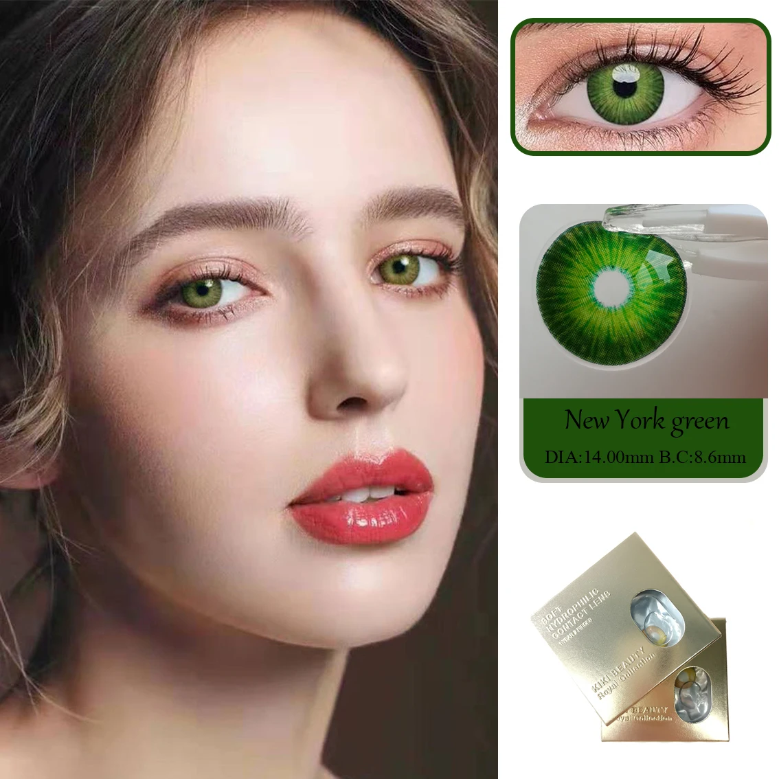 

Chinese best quality 14.2mm color lens blue soft colored contact lenses, Customized