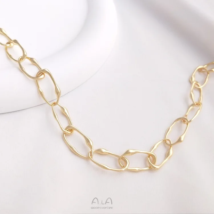 

14k Gold Plated Decorative Jewelry Chain Diy Necklace Chain Jewelry Making Findings Accessories