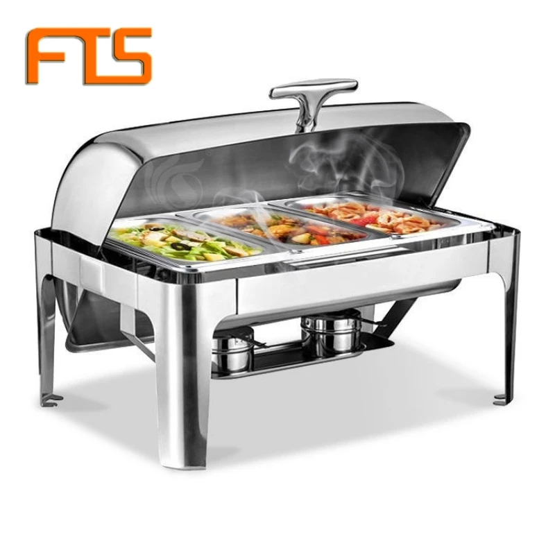 

FTS Thermal hot food warmer Insulated equipment Set Chafing Dish Warmers Buffet Stove for sale