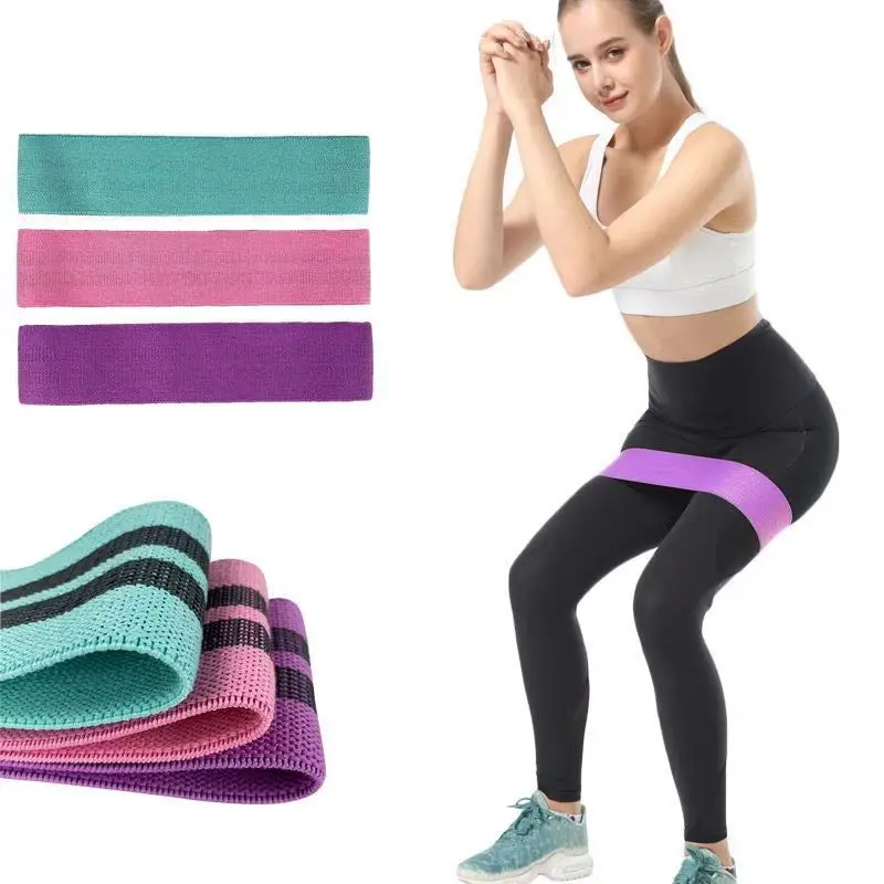 

Eco friendly Women Hip Strength Training Yoga Gym Exercise fitness for Legs Glutes Booty Long fabric resistance bands