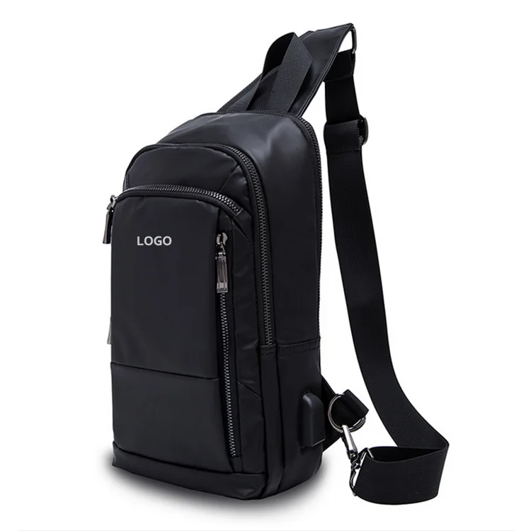 

bike urban harness simple custom front chest harness bag in black charge tactical yoga sling cross bag, Customized color