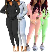 

New design winter polyester tracksuit women 2 piece tracksuit set