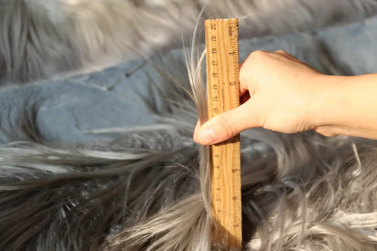 Wholesale Long Haird Goat Skin Fur Plate 15-20cm Long Hair Goat