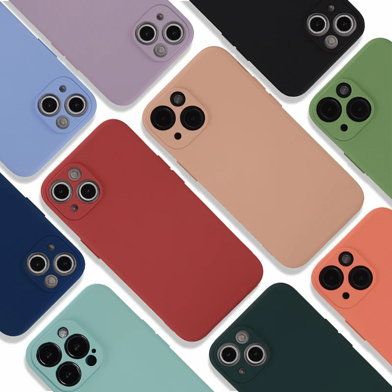 

Factory Soft silicone TPU cover screen camera protection phone case For Samsung Galaxy A72, 14 colors