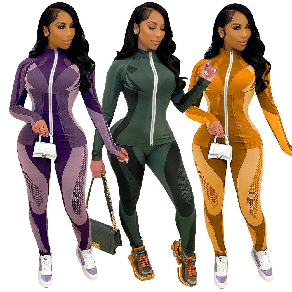 

Fashionable Two Piece Pants Set Women Joggers Tracksuit 2 Piece Pants Set Sportswear Fall 2021 Women Clothes