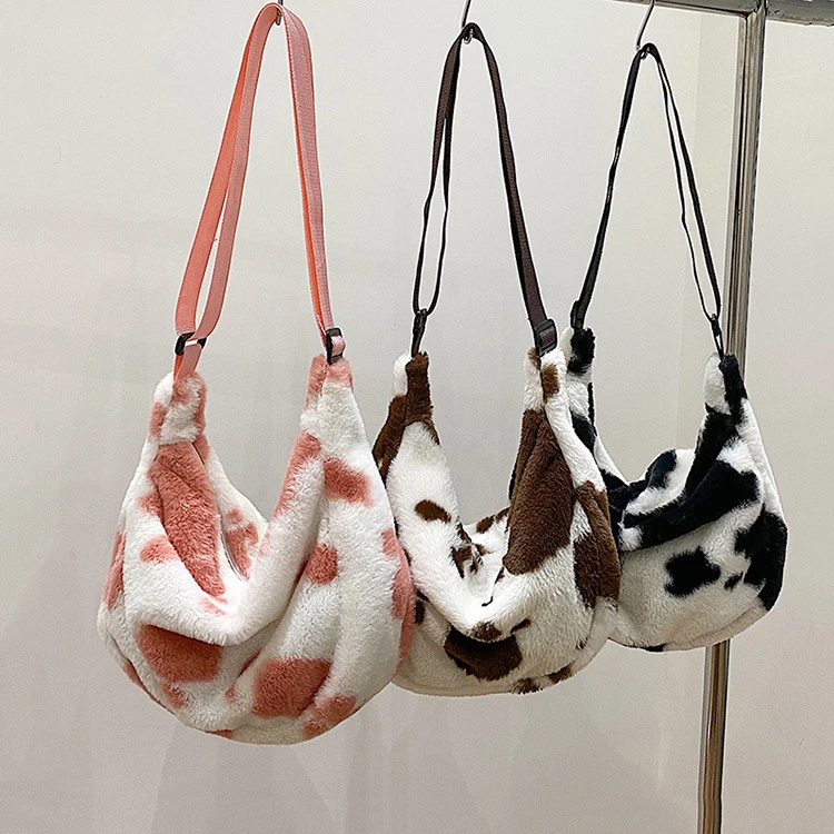

Winter Plush Bag Women's Bag 2022 New Trendy Fashion Western Style Shoulder Bag Wild Ins Handbag