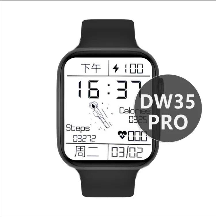 

New products DW35pro smartwatch phone calling wireless charging fitness Encoder bracelet wristband 2 strap smart watch DW35 pro