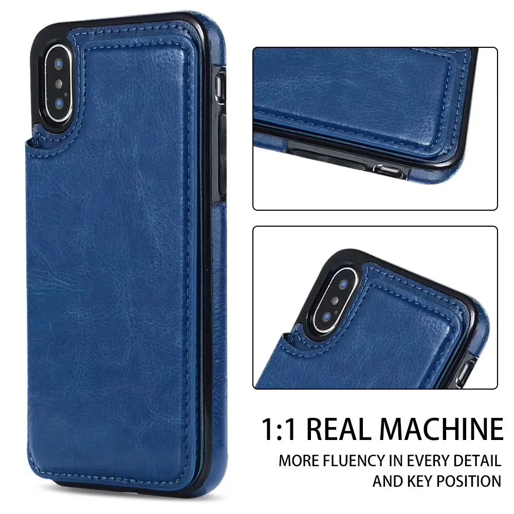 New Item For Iphone 6 7 X Leather Wallet Case With Double Button