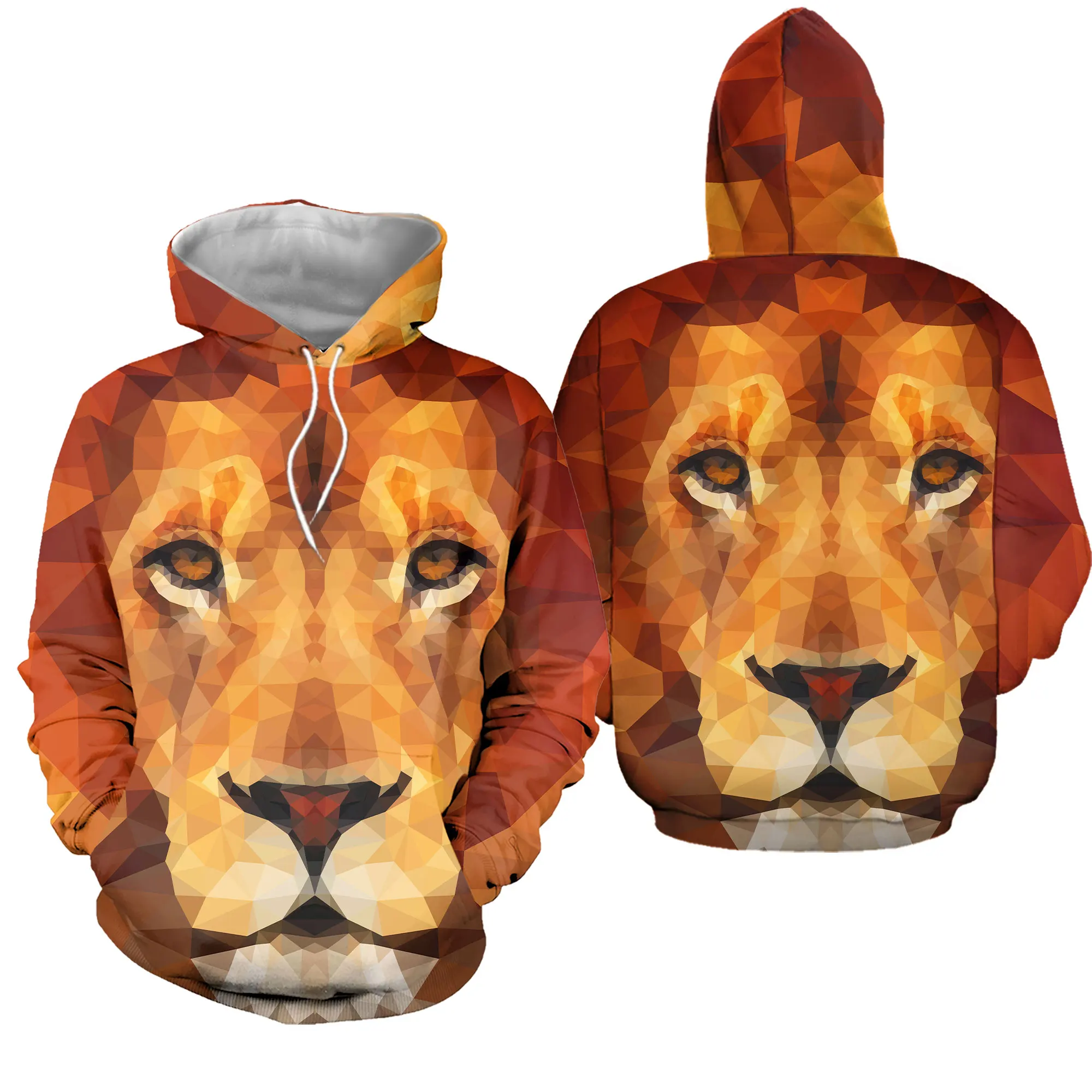 

Wholesale Custom Logo Polynesia Decor Animal Motif Plain Hoodie, Red