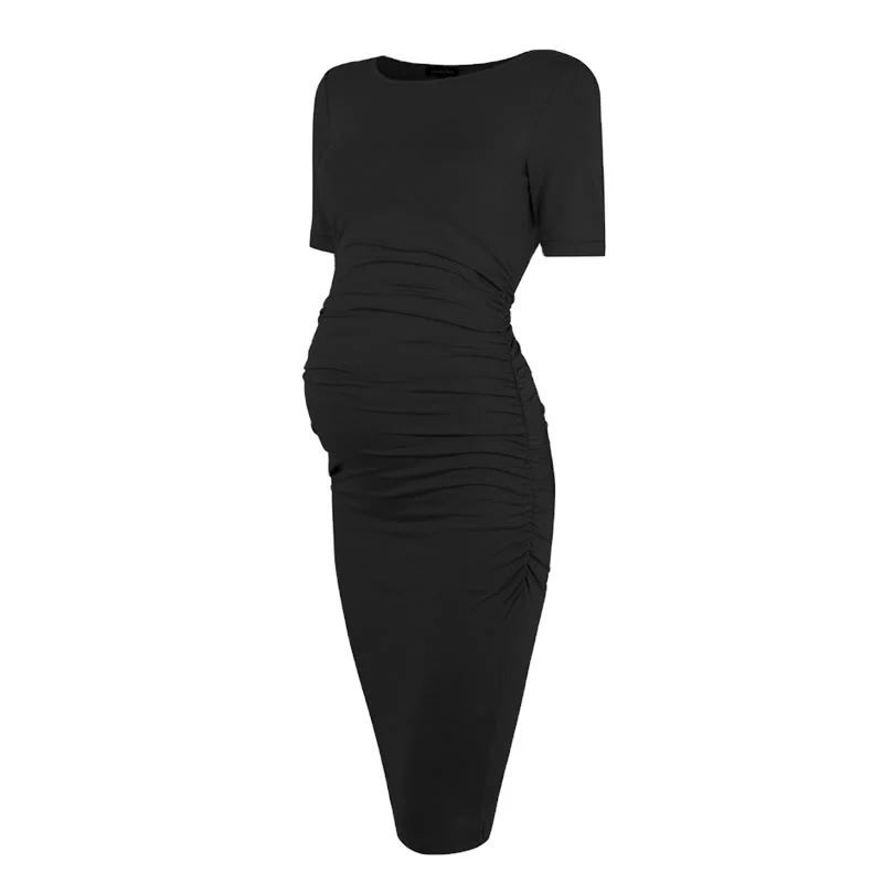 

2021New Arrival Round Neck Knee-Length Sexy Maternity Wear Woman Summer Clothes Maternity Office Wear, Customized colors