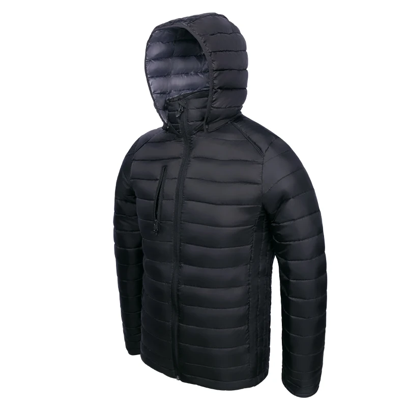 

Big Sale Black Pure Plain Color Winter Men Outdoor Windproof Hooded Coat Cotton Jackets